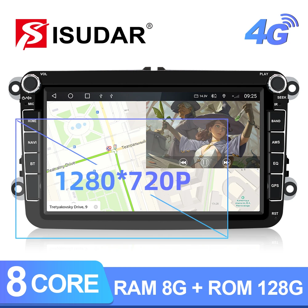 Isudar T72 2喧騒車のマルチメディアプレーヤーandroid 10 Vw フォルクスワーゲン ポロ パサートb6 ゴルフ ティグアン シュコダgpsカーラジオオーディオ自動 Car Dvd Player Radio Gpsandroid Din Aliexpress