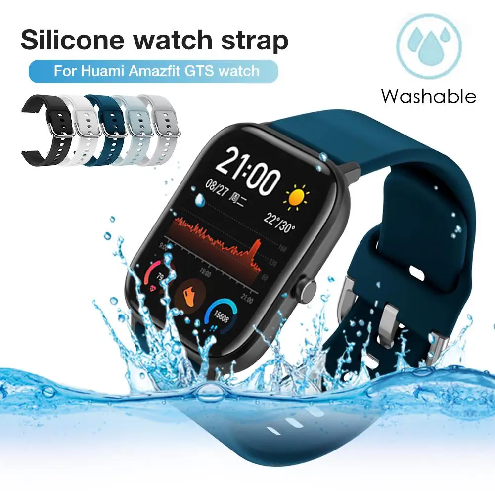 2 мм силиконовые ремешки для часов сменные Huami Amazfit GTS умные аксессуары