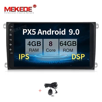 

MEKEDE Car Multimedia Player 1DIN car radio gps Android 9.0 For Porsche/Cayenne OBD2 Microphone Bluetooth USB DVR DAB Wifi