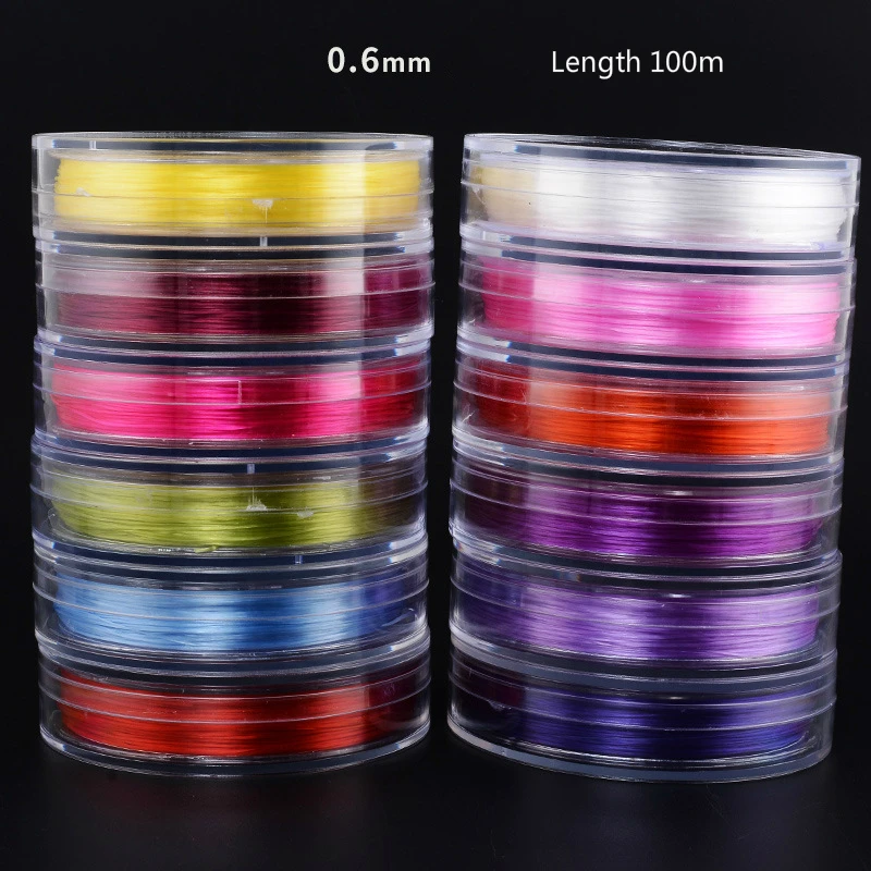

MOQ=1PC 0.6mm elastic cords Beading Jewelry sturdy Line DIY Accessories Handmade Jewelry Findings Encrypted weaving jewelry wire