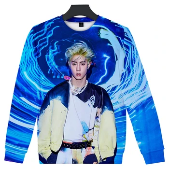 

KPOP GOT7 WORLD TOUR KEEP SPINNING Round neck sweatshirt Men/Women Fleece/Thin O-neck 3D Autumn Clothes