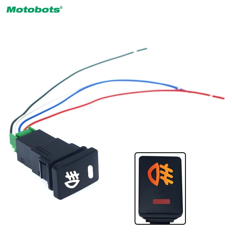 MOTOBOTS 10 компл. Автомобильный 12 В противотуманный светильник 5Pin переключатель ВКЛ-ВЫКЛ с кабелем для Toyota Camry Corolla рабочий светильник переключатель провода# CA6136