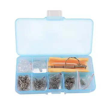 

700pcs Eyeglasses Sunglass Spectacles Tiny Screws Nut Kit & Silicone Nose Pads Assortment Repair Tool Set with Tweezer Micro-S