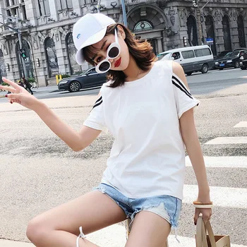 

Short sleeve women tshirt casual cotton Gray is happy color printed women's t shirt tops tee White
