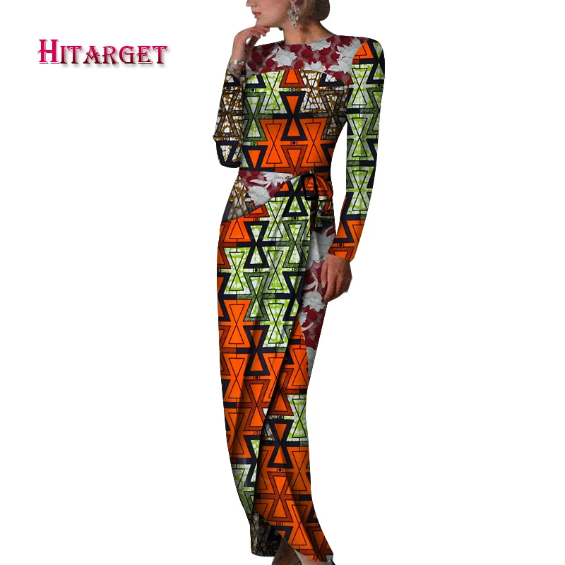 Hitarget Новые африканские женские платья Дашики для женщин Анкара восковая печать женское длинное платье для вечернего платья WY5129 - Цвет: 4