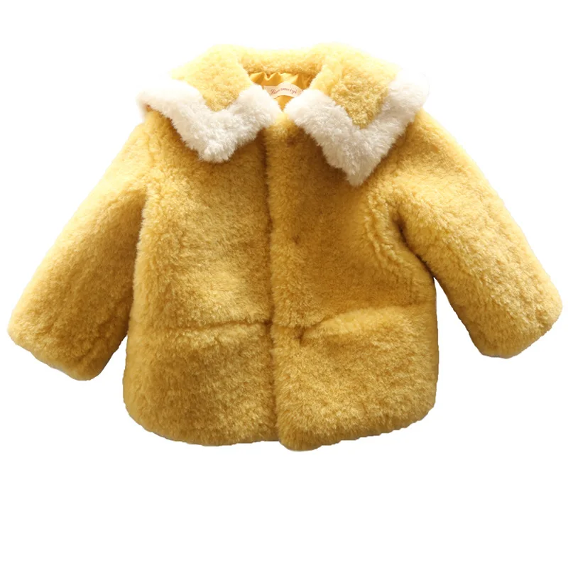 Dollplus/Коллекция года, модная детская зимняя верхняя одежда и пальто детское меховое пальто для девочек Детская куртка с искусственным мехом, одежда пальто с мехом От 2 до 8 лет