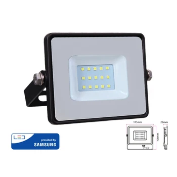 

V-TAC FE7010F headlight projector Led Flood Light 10W cool white 6400K black casing Samsung Chip warranty 5 years SKU-426