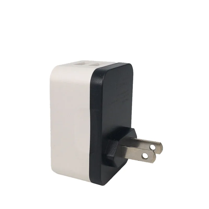 Universal Travel Adapter with Dual USB Charging Ports - International AC Power Converter Plug
