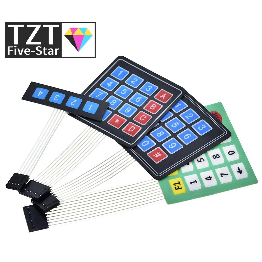 TZT Новый 4 12 16 20 Ключ 4*4 мембранный переключатель клавиатуры 1x4 3x4 4x4 4*5 Матрица
