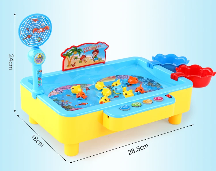Ys Children'S Educational Magnetic Fishing GIRL'S Play with Water Men's Toy Baby 1-2-3-6 a Year of Age Kitten Fishing Pool plast