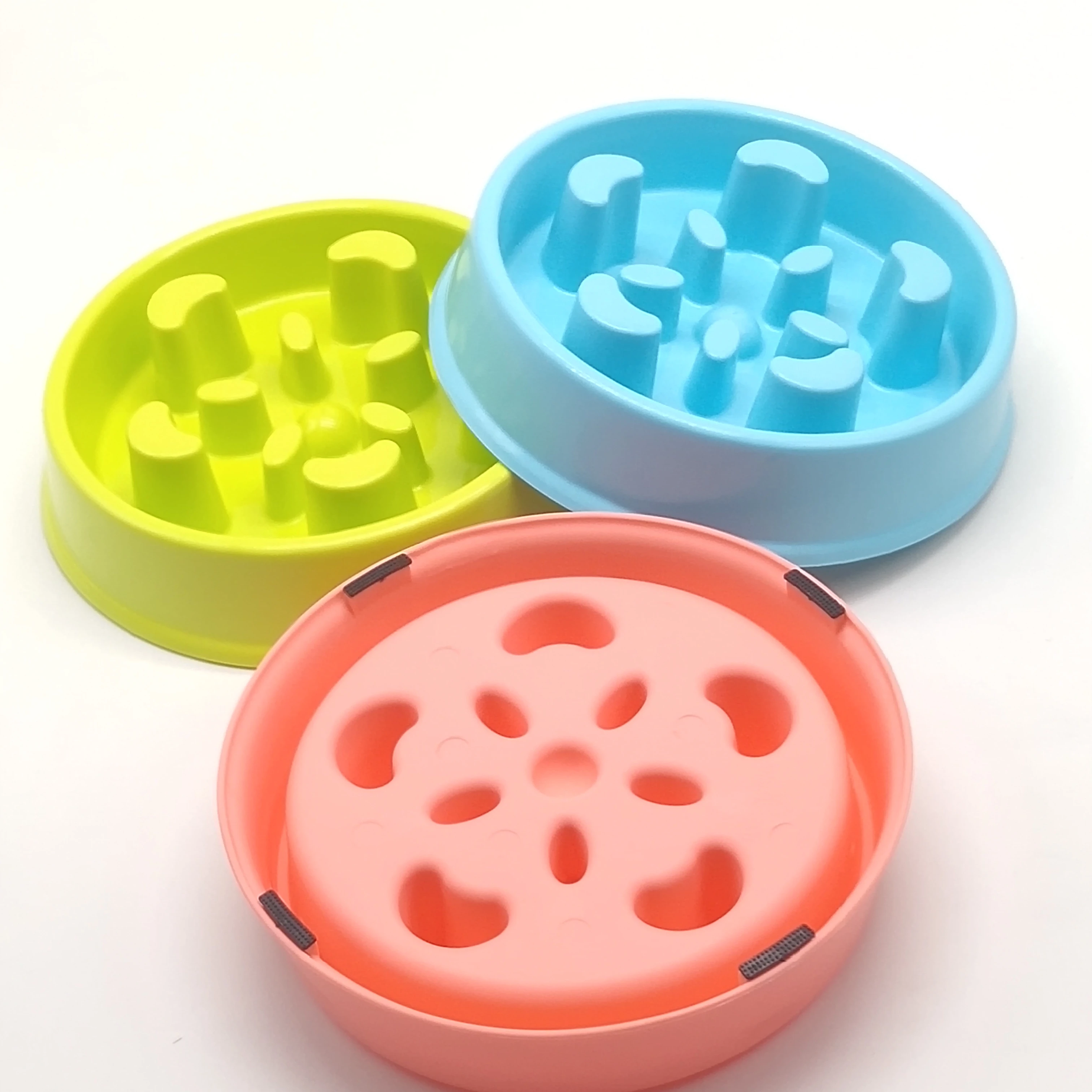 

Hot Pet Bowl Plastic Slow Feed Dog Bowl Non-slip Food Feeder Interactive Stoping Inflatable Pet Bowl
