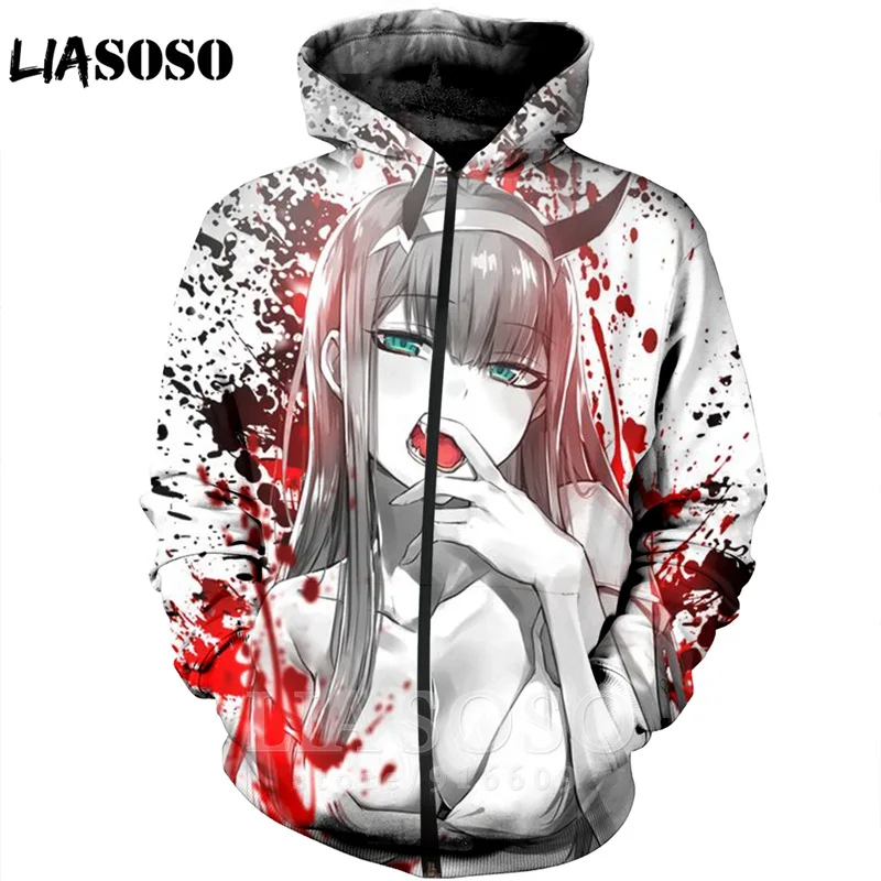 

Anime women Harajuku kids DARLING in the FRANXX Zero two tshirt sexy 3D Print streetswear T shirt/Hoodies/Sweatshirt men A216
