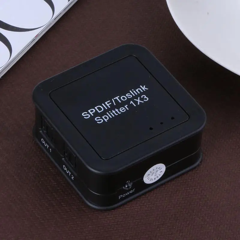 RISE-1x3 Цифровой оптический Spdif Toslink аудио сплиттер коммутатор с дистанционным управлением оптический цифровой выход оптоволоконный дистрибьютор Eu P