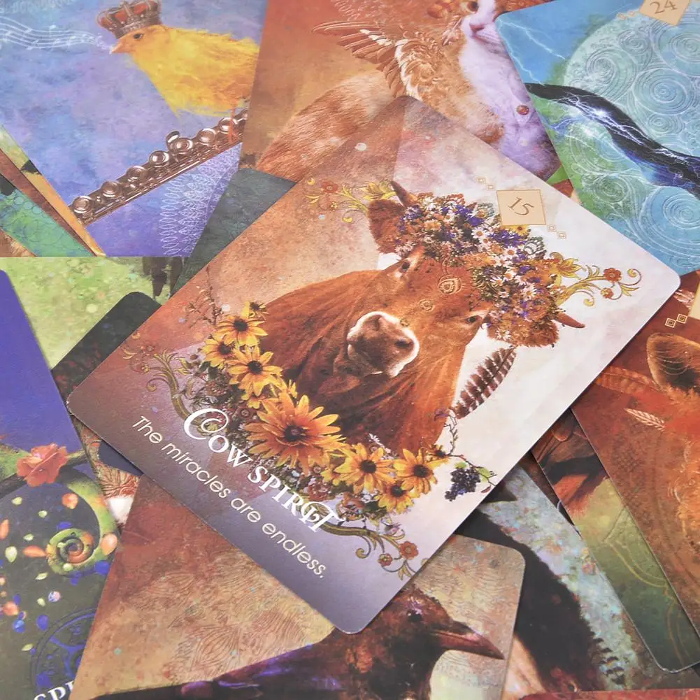68PCS Tarot Cards Deck Games Tarot Card For The Spirit Animal Oracle Board Game For Party Time Playing Card Games Entertainment
