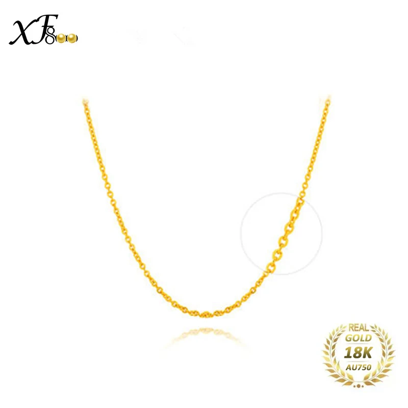 Цепочка XF800 из 18 каратного золота 100% пробы 40/45 см|gift necklace|gift giftsgifts for party |