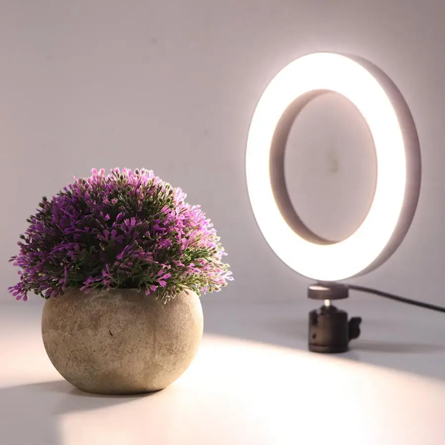 Ringlight 6 дюймов светодиодный светильник для камеры с кольцом для фотосъемки заполняющий свет затемняемый держатель штатива фото свет