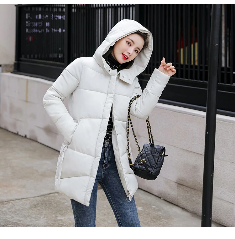 Согласно Nalini, зимнее пальто, хлопковое пальто, женский корейский стиль, свободный крой, BF, для студентов, хлопковая стеганая одежда, средней длины, стиль