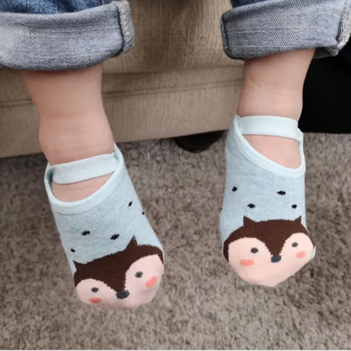 Newly 1 Pair Baby Kids Non-slip Floor Socks Shoes Soft Cute Breathable Warm for Home BFE88