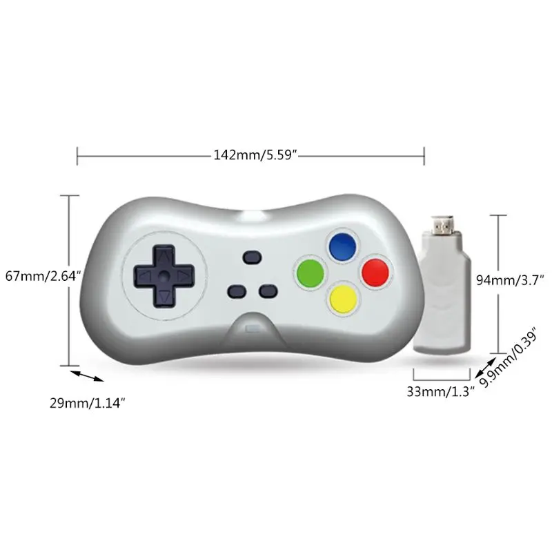 2 Players 1080P Wireless TV Video Game Console with 638 Games Mini Dual Gamepad
