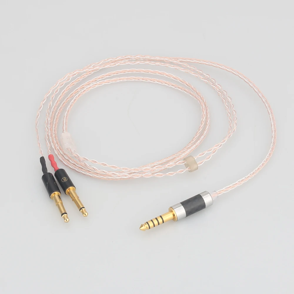 High Quality 4 4mm Balanced Plug to 2x2 5MM 8cores Headphones Cable Audio Upgrade Cable For OPPO PM01 PM02