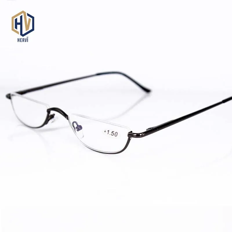 MOLNIYA Ультра Легкая металлическая полуоправа портативные очки для чтения мужские деловые очки для пресбиопии чехол унисекс диоптер+ 1,0 до+ 4,0