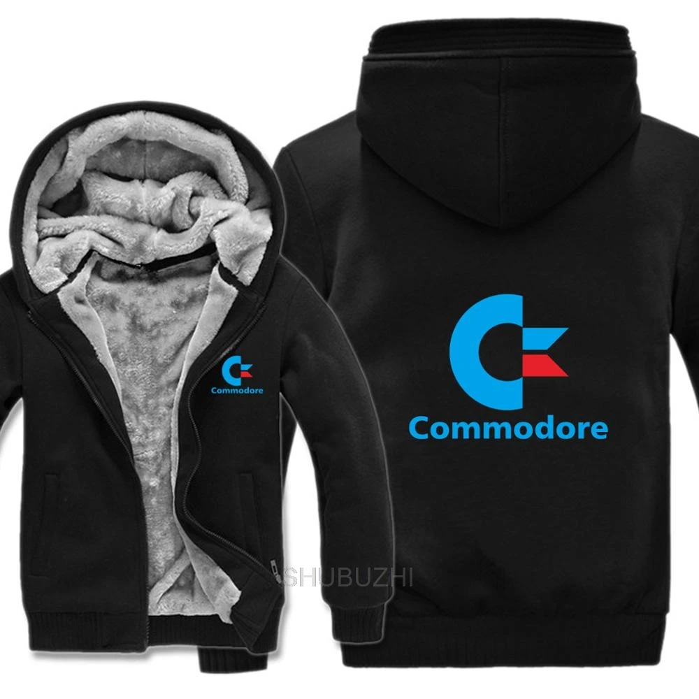 Commodore 64 Толстовки зимняя мужская мода шерстяная подкладка куртка Commodore толстовки мужские пальто пуловер
