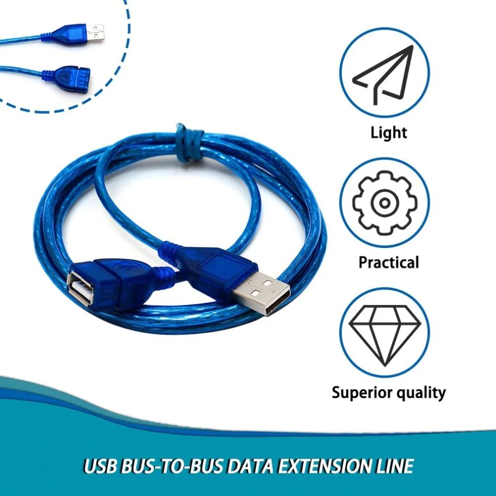 3 м супер длинный USB 2,0 Мужской к женскому Удлинительный кабель высокоскоростной USB Удлинительный кабель для передачи данных и синхронизации