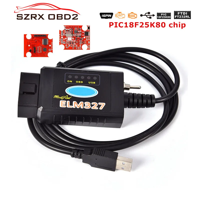 

Original ELM327 USB FTDI chip with switch code Scanner HS CAN and MS CAN mini elm327 obd2 car diagnostic Tool with Pic18f25k80