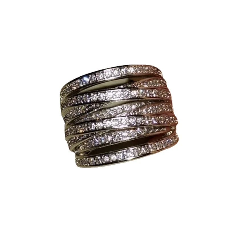 Wedding Ring Luxury fashion female engagement bride love US Size 6-12