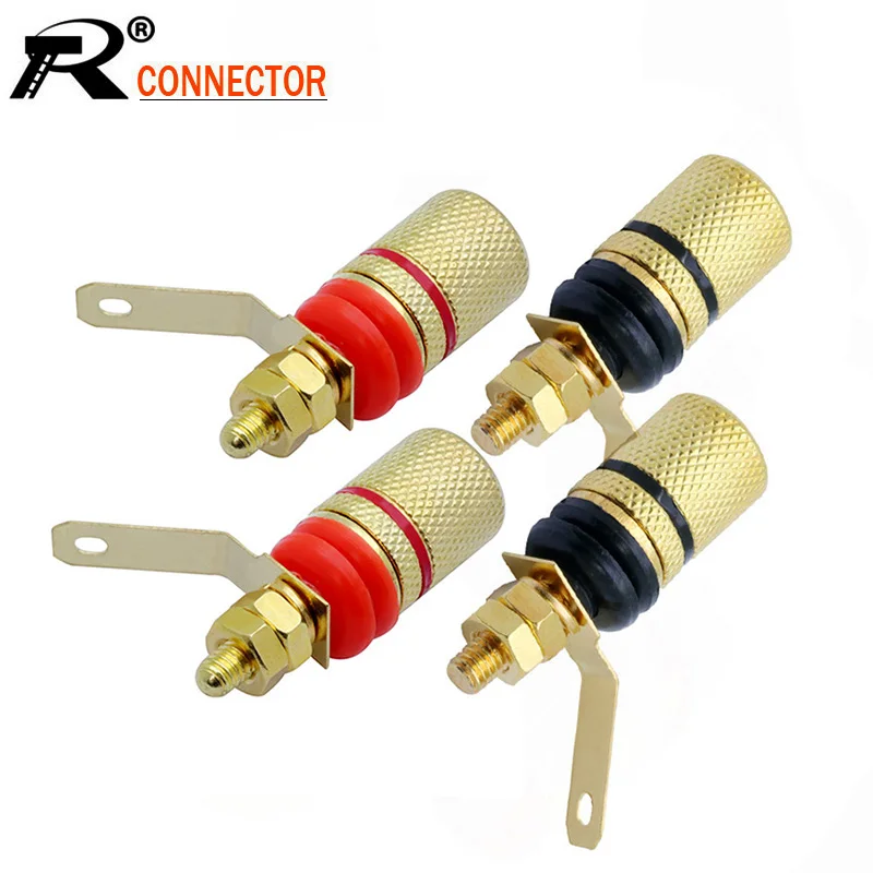 100pcs/lot Banana Terminal Connector Sound Insulation Anti-impact Amplifier Binding Post Speaker Audio Cable Terminals | Обустройство
