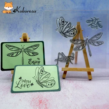 

Kokorosa Squirrel Cat Butterfly Clear Stamps Animals Rubber Stamp Scrapbooking Album Decor Stamps Transparent Decoration