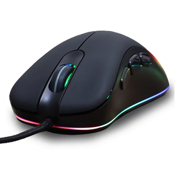 4000 dpi Ajazz AJ118 Pro эргономичная RGB подсветка USB Проводная игровая макро-мышь программируемая Esport настольная мышь для ноутбука игровая мышь - Цвет: Черный