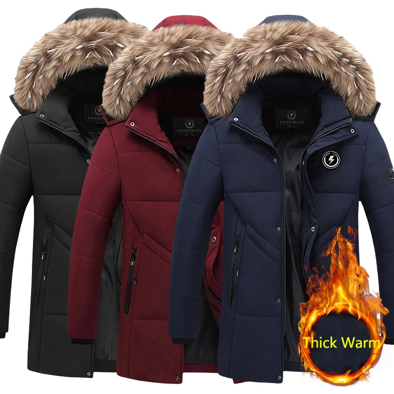 Sitaicery популярное модное зимнее пальто с капюшоном для мужчин, толстое теплое пуховое пальто для мужчин, подарок для отца, парка, водонепроницаемый пуховик, пальто