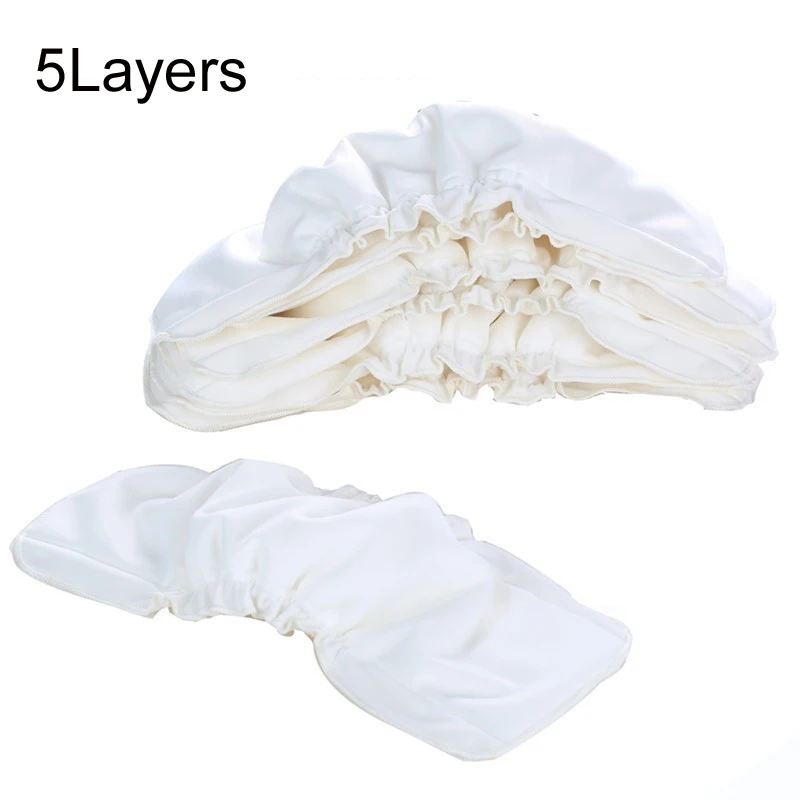 5 шт. многоразовые вкладыши для детских подгузников из бамбукового