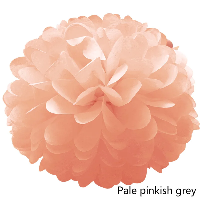 ZHQ Pale pinkish Gre 4/6/8/10/12/14/16 дюймов Декоративные Бумага Pom poms подвесной бумажный фонарик шары диаметром украшение на свадьбу День рождения Детская праздничная одежда; расходные материалы - Цвет: ZHQ Pale pinkish Gre