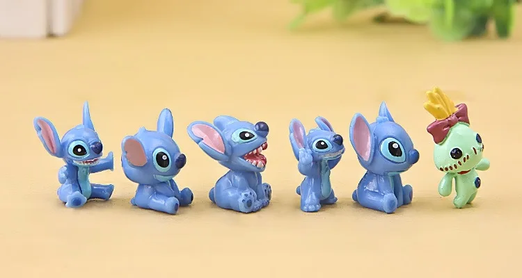 Disney Aktion Spielzeug Figuren Lilo Stich Puppe 3cm 12 stücke Mini Stich Figur Micro Landschaft Puppe Dekoration Weihnachten Geschenke nette Min