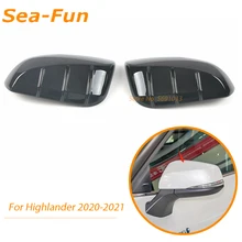 

For Toyota Highlander 2020 2021 2022 Rearview Mirror Decoration Cover Trim Frame Chrome Interior Accessories