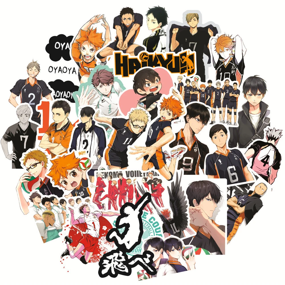 10/30/50 шт. Haikyuu! Аниме Мультяшные наклейки Дорожный чемодан для скейтборда гитара