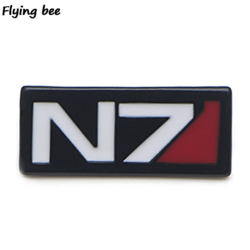 

Flyingbee Mass Effect Cool pins clothes Brooch and Pin Enamel Pins Badges Lapel Pin backpack badge for Friends Women Men X0458