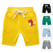 Летние детские штаны в Корейском стиле для мальчиков спортивные хлопковые повседневные штаны средней посадки с рисунком детские штаны