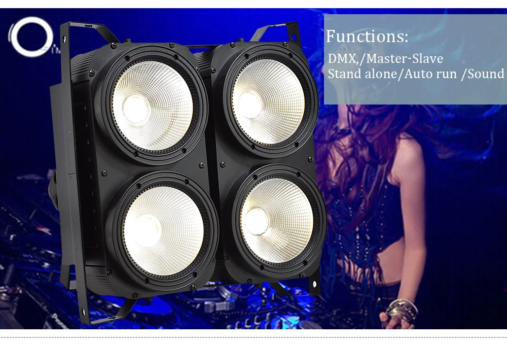 Par Led Cob 4X100W Холодный и теплый белый 2в1 DMX512 для DJ Дискотека вечерние стробоскопы показывает 8 шт./партия