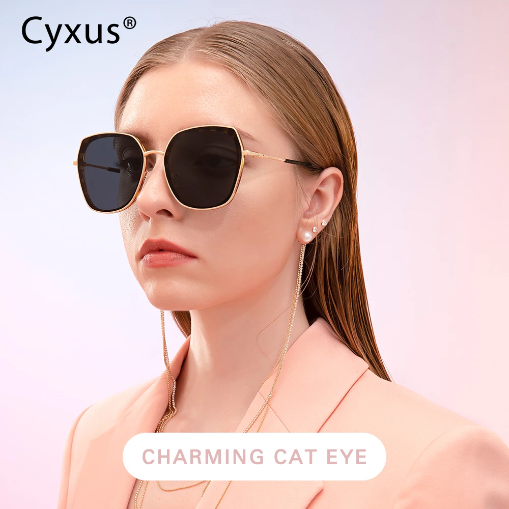 Cyxus поляризационные солнцезащитные очки для женщин и мужчин защита UV400 стильные с