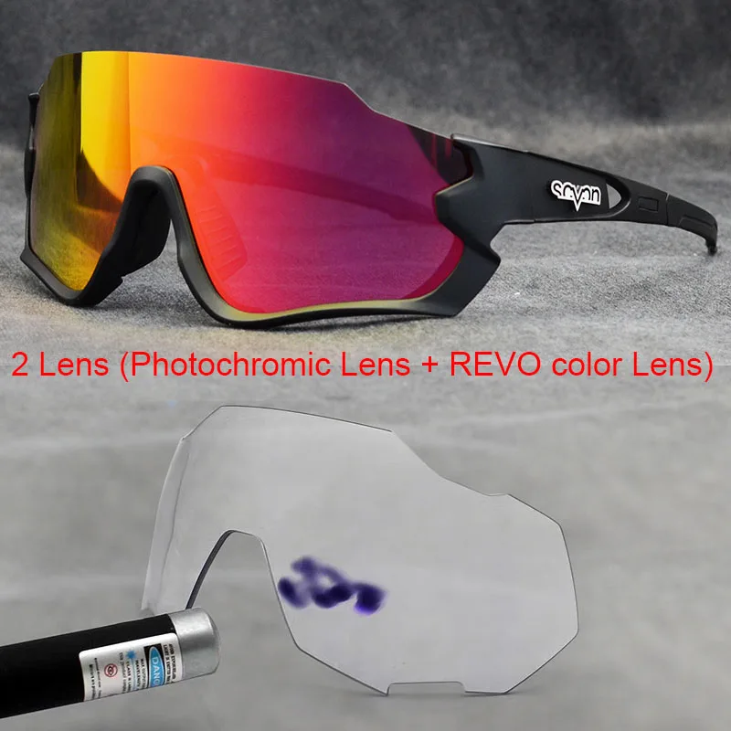 Photochromic Bicycle Sunglasses MTB Road Polarized Cycling Glasses 2 Lens Outdoor Sport Glasses Man Women Bike sunglasses skiing