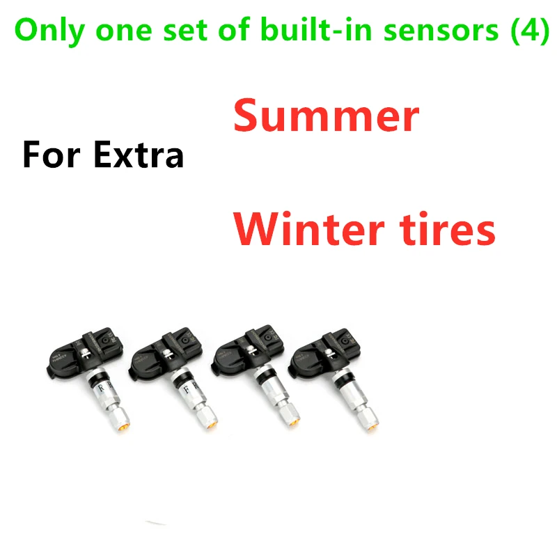 4 Built-in sensor USB Android TPMS система мониторинга давления в шинах дисплей 5 в 4 внутренние датчики Android навигация автомобильное радио Лето/зима шины - Type: 4 Built-in sensor
