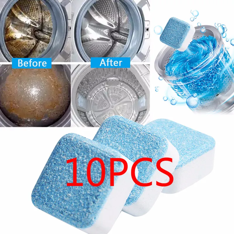 10pcs Чистящие Таблетки на расстоянии 1-10 вкладок Стиральная машина чистящее средство шипучая таблетка стиральная машина слот - Тип аромата: 10pcs