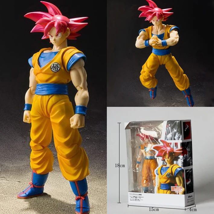 Супер Saiyan God Red Hair Goku SHF экшн фигурка игрушка коллекционные игрушки Аниме Драконий