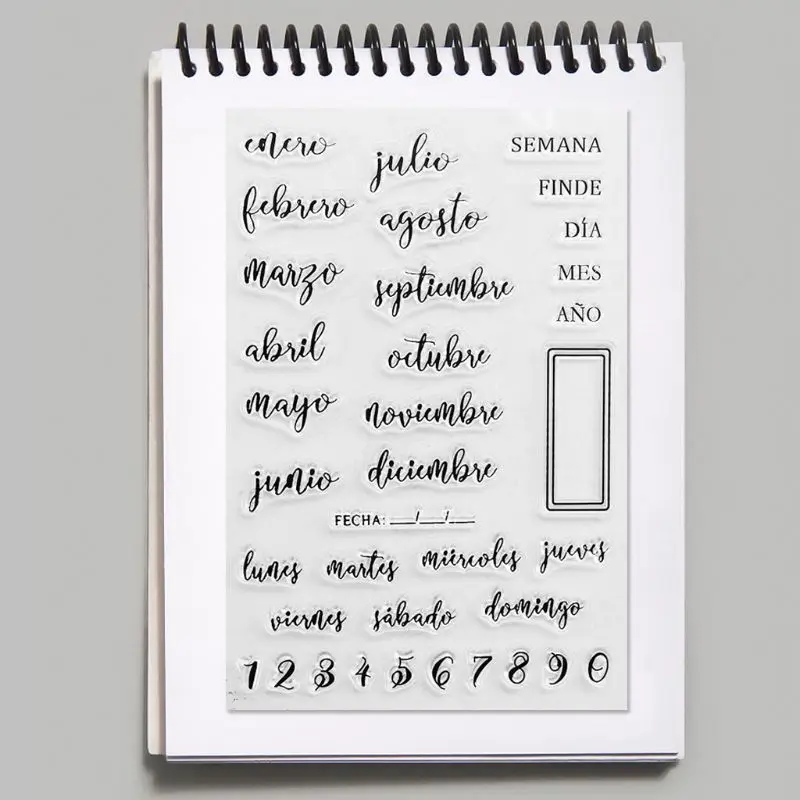 Drop Ship. Spanish Dates Silicone Clear Seal Stamp DIY Scrapbooking Embossing Photo Album | Дом и сад