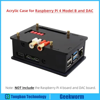 

Geekworm Acrylic Case for Raspberry Pi 4 Model B and DAC Audio Expansion Board Only