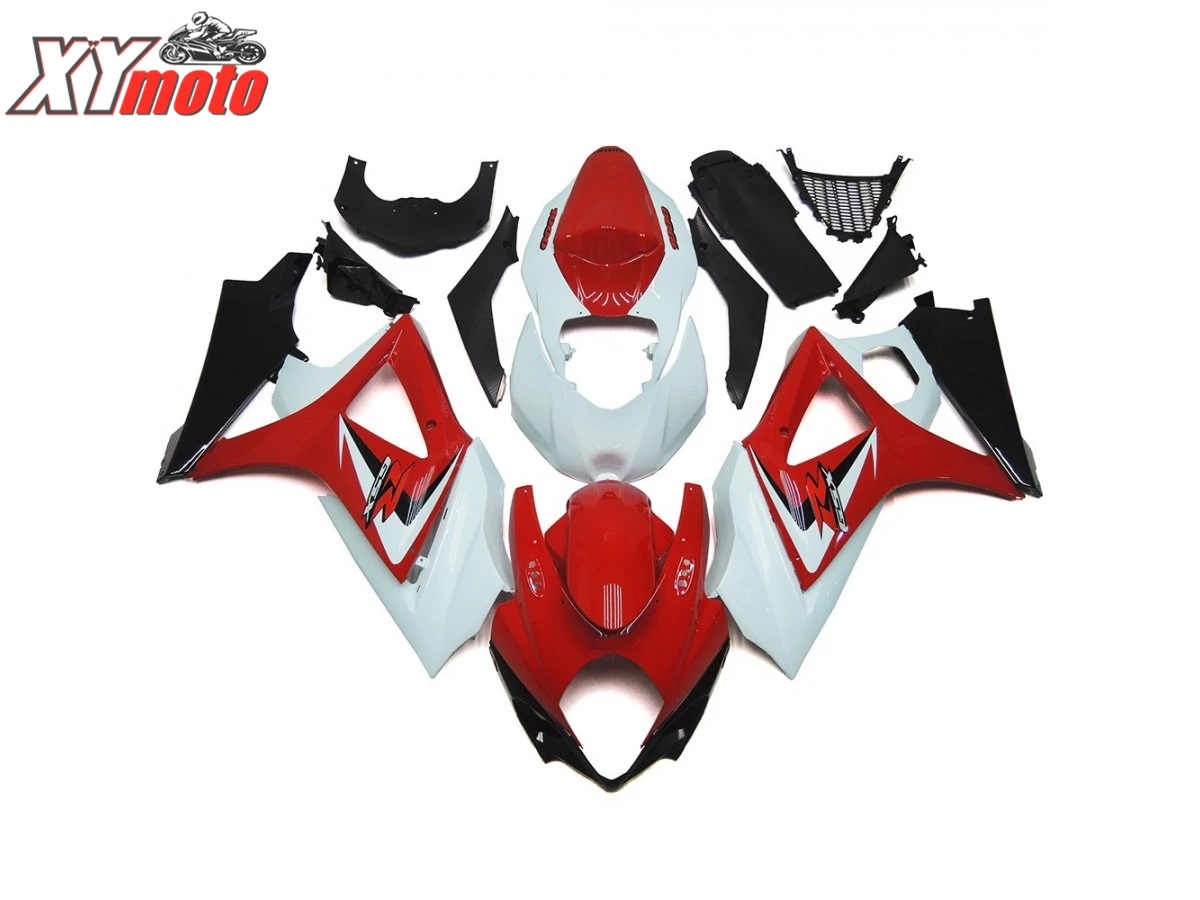 

Motorcycle Fairing Kit For Suzuki GSXR1000 K7 K8 07 08 Injection ABS Fairings GSXR 1000 K7 2007 2008 White and Red Bodyworks