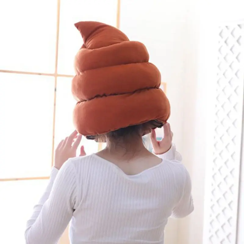 Японский милый плюшевый мультфильм какашки смешная шапка маска для взрослых детей Рождественская вечеринка Косплей Костюм капюшон шляпа зима теплый фестиваль реквизит